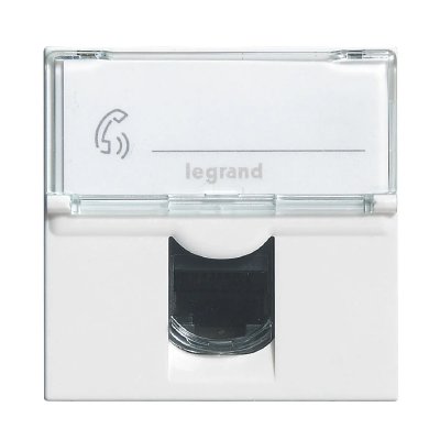 LEGRAND Prise RJ45 multim&eacute;dia cat. 6 f/utp Mosaic - Blanc - 2 modules