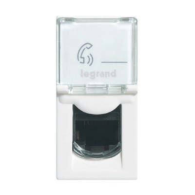 LEGRAND Prise RJ45 Multim&eacute;dia  Cat. 6 F/Utp Mosaic Blanc 1 Module
