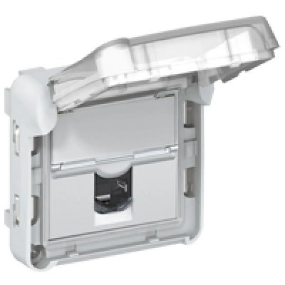 LEGRAND Prise RJ45 Plexo IP55 Cat&eacute;gorie 6 FTP - Composable saillie ou encastr&eacute; - Gris