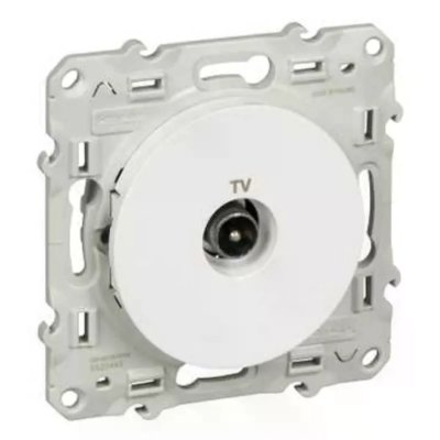 SCHNEIDER ELECTRIC Prise TV Blanc  Odace