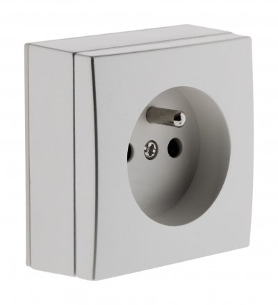 ZENITECH Prise  2P+T 16A saillie Bel'Vue - Chrome