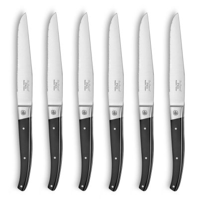 Pro - Coffret 6 couteaux steak lame dent&eacute;e