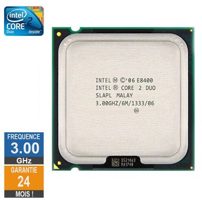 INTEL Processeur  Core 2 Duo E8400 3GHz SLAPL LGA775 6Mo 