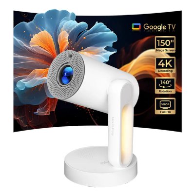ETOE Projecteur  Starfish Plus avec Google TV int&eacute;gr&eacute; &ndash; Vid&eacute;o 4K, Rotation 140&deg; et Commande Vocale