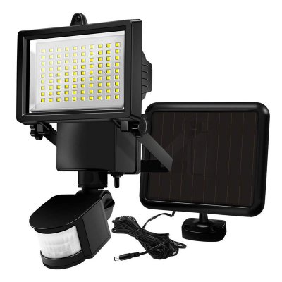 LUMI JARDIN Projecteur solaire avec d&eacute;tecteur COOPER BLACK Noir Plastique 1000LM