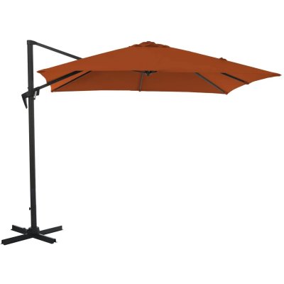 PROLOISIRS  - Parasol d&eacute;port&eacute; carr&eacute; en aluminium 3x3m Roma paprika