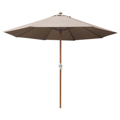 PROLOISIRS  - Parasol en bois 300 cm avec manivelle Holly taupe