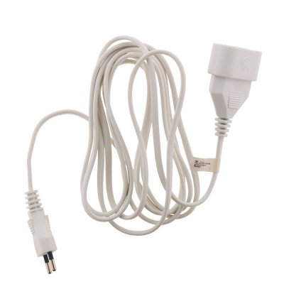 ZENITECH Prolongateur qualit&eacute; HO3VVH2F 2x 0.75 prise 6A Blanc 5m - 