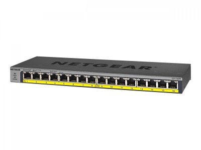 NETGEAR Prosafe 16-ports gigabit unmanaged poe+ GS116LP-100EUS