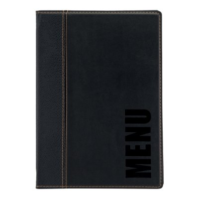SECURIT Prot&egrave;ge-menus contemporain  noir -Format A5 - -