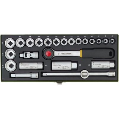 PROXXON  23110 Jeu de cl&eacute;s &agrave; douille 24 pi&egrave;ces 3/8