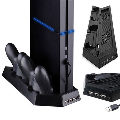  PS4 Station d'accueil Double chargeur Ventilateur refroidissement Support Vertical Console pour PS4