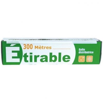  PUBLI EMBAL Rouleau Film Fra&icirc;cheur &eacute;tirable 300 m x 0,45 m