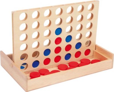 SMALL FOOT Puissance 4 en bois, format voyage