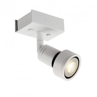 SLV PURI 1 plafonnier, blanc mat, GU10, max. 50W, anneau d&eacute;co inclus