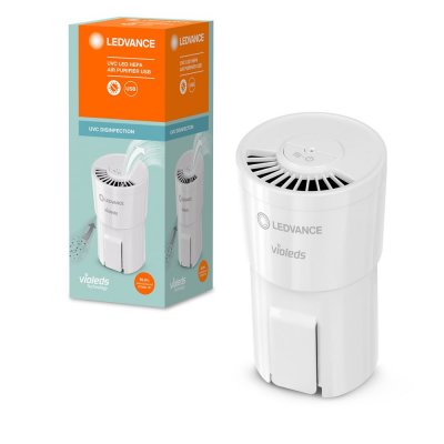 LEDVANCE Purificateur d'air  Rechargeable USB UVC Hepa Air Purifier Blanc