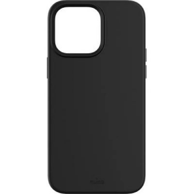 PURO  Coque Apple iPhone 14 Pro Silicone Icon Compatible MagSafe Noire