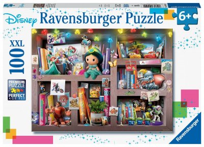 RAVENSBURGER Puzzle 100 p xxl - l'&eacute;tag&egrave;re du collectionneur disney