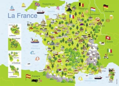 NATHAN Puzzle 100 pi&egrave;ces : carte de france