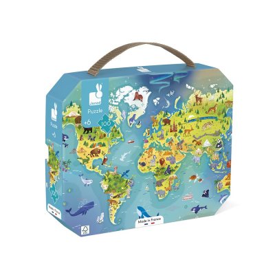 JANOD Puzzle 100 pi&egrave;ces  Monde 