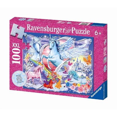 RAVENSBURGER Puzzle 100 Pi&egrave;ces : Puzzle 100 pi&egrave;ces XXL - Au pays des f&eacute;es,