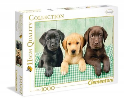 CLEMENTONI Puzzle 1000 chiens : trio de labradors