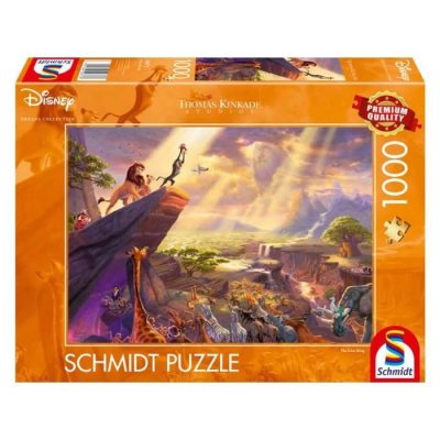 SCHMIDT SPIELE Puzzle 1000 pi&egrave;ces Disney - Kinkade : Le Roi Lion