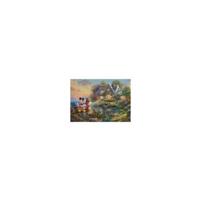SCHMIDT SPIELE Puzzle 1000 pi&egrave;ces Disney - Kinkade : Sweethearts Mickey & Minnie
