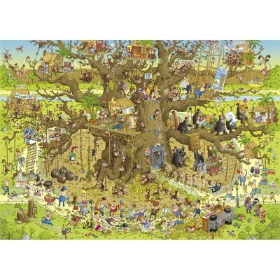HEYE Puzzle 1000 pi&egrave;ces : Monkey Habitat aille Unique Coloris Unique
