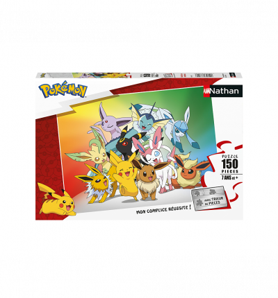 Puzzle 150 pi&egrave;ces Nathan Pok&eacute;mon Evoli et ses &eacute;volutions 