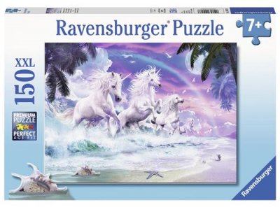 RAVENSBURGER Puzzle 150 pi&egrave;ces XXL  Licornes sur la plage