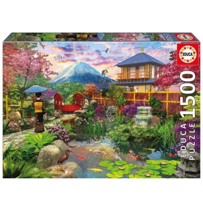 EDUCA Puzzle 1500 pi&egrave;ces Jardin Japonais - &Eacute;vasion en Nature - Neuf