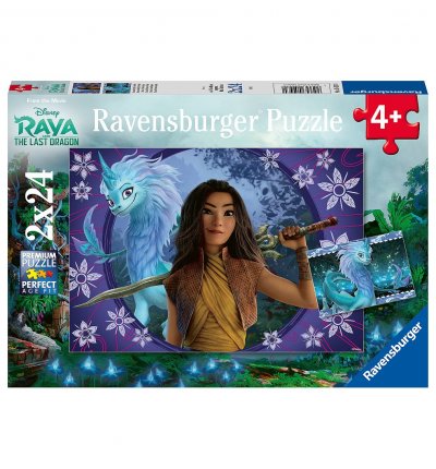 Puzzle 2 x 24 pi&egrave;ces Ravensburger Disney Raya et le dernier dragon 
