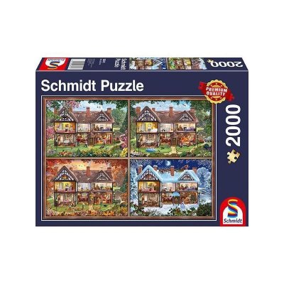 SCHMIDT SPIELE Puzzle 2000 pieces Maison des quatre saisons - Schmidt