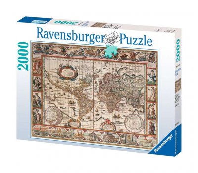 RAVENSBURGER Puzzle 2000 pi&egrave;ces  Mappemonde 
