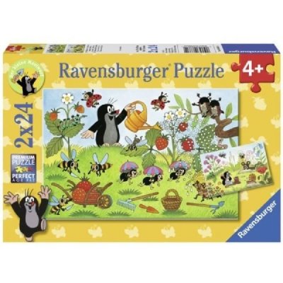RAVENSBURGER Puzzle 24 Pi&egrave;ces : 2 Puzzles - La Taupe dans le Jardin, 