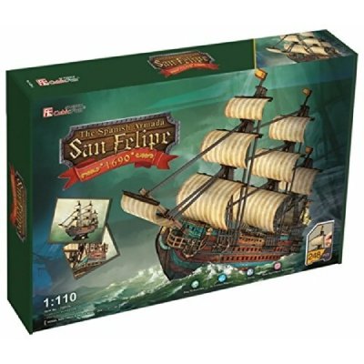 CUBIC FUN Puzzle 248 Pi&egrave;ces : Puzzle 3D - The Spanish Armada-San Felipe - Difficult&eacute; : 8/8, 