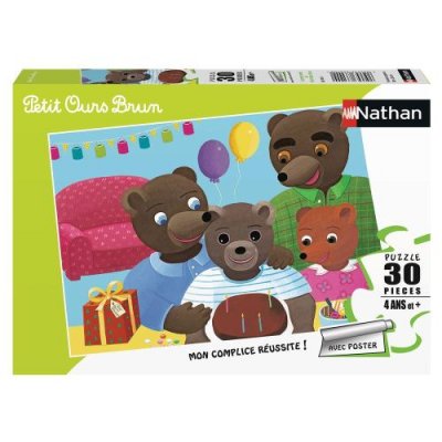 NATHAN Puzzle 30 pi&egrave;ces  L'anniversaire de Petit Ours Brun