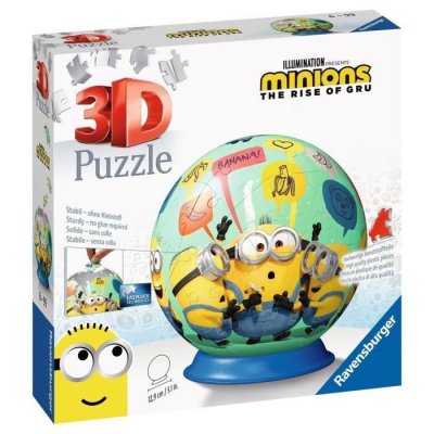 RAVENSBURGER Puzzle 3D Ball Minions 2 -  - 72 pi&egrave;ces num&eacute;rot&eacute;es - A partir de 6 ans