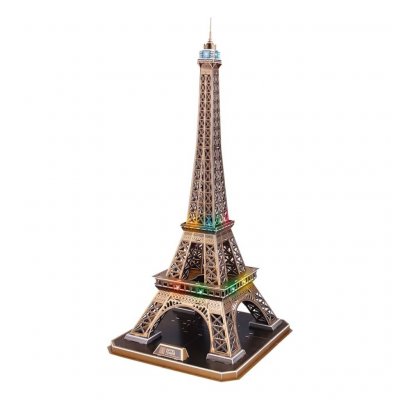 CUBIC FUN Puzzle 3D  - Tour Eiffel avec LED - Paris, France - l091h
