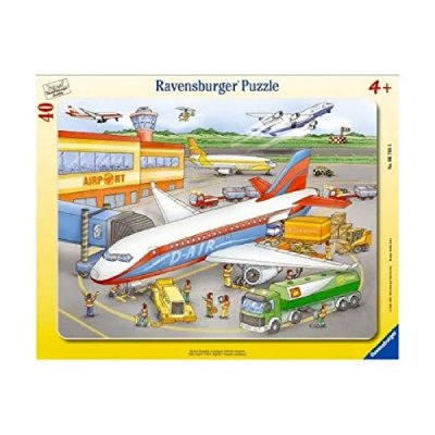 RAVENSBURGER Puzzle 40 Pi&egrave;ces : Puzzle Cadre - A&eacute;roport : Zone d'embarquement,