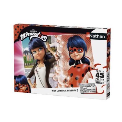 NATHAN Puzzle 45 pi&egrave;ces marinette vs lady bug