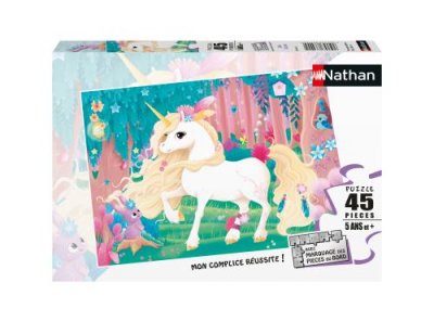 NATHAN Puzzle 45 pi&egrave;ces  Jolie licorne 
