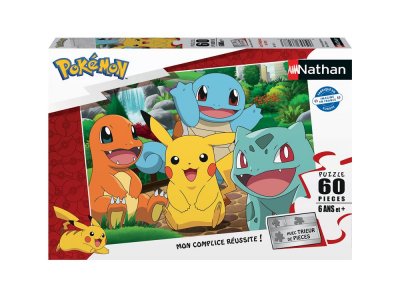 NATHAN Puzzle 60 pi&egrave;ces : Les Pok&eacute;mon au parc Coloris Unique