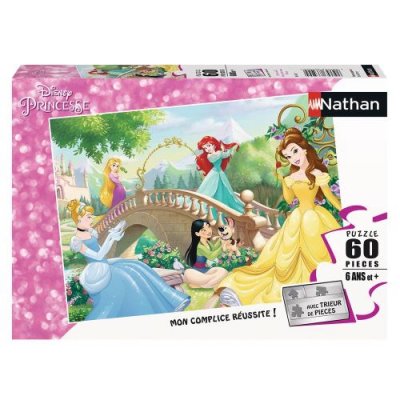 NATHAN Puzzle 60 pi&egrave;ces  Apr&egrave;s midi entre princesses Disney 