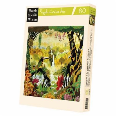 PUZZLE MICHELE WILSON Puzzle 80 pi&egrave;ces TOUCAN A LA CASCADE  Multicolore 