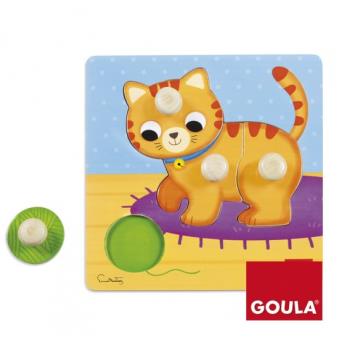 GOULA Puzzle &agrave; encastrement Chat (4 pi&egrave;ces)