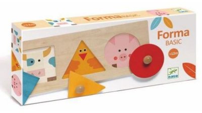 DJECO Puzzle &agrave; encastrement FormaBasic (3 pi&egrave;ces)