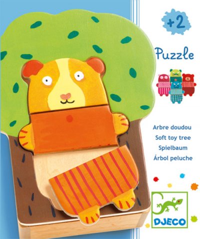 DJECO Puzzle bois +2y arbra doudou 
