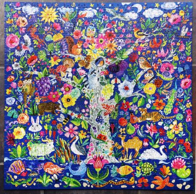 Puzzle carton 1000 pi&egrave;ces TREE OF LIFE Multicolore